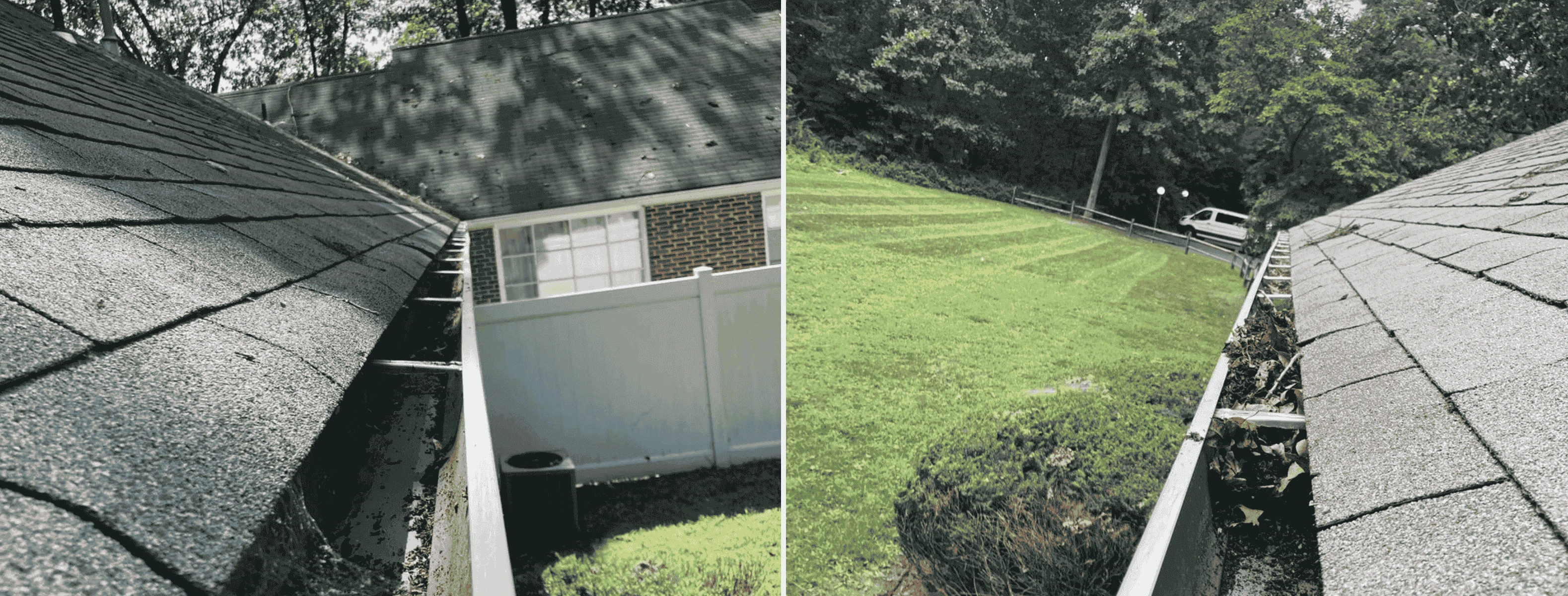 Gutter Before and after